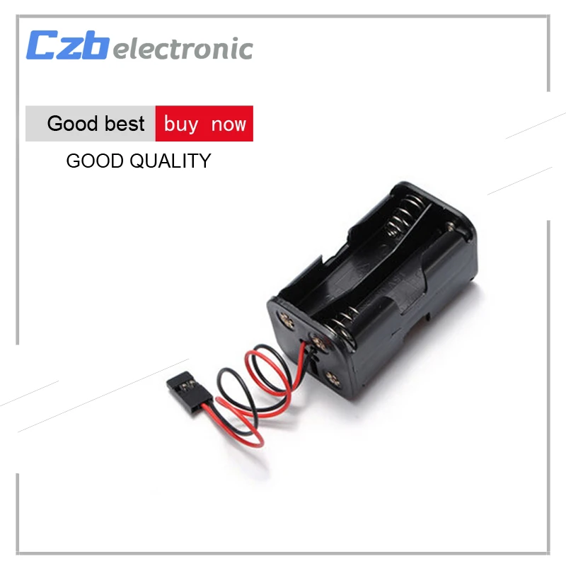 

4*AA 4xAA 6V Battery Holder Box Battery Case Socket with Wire Lead Plastic