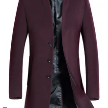 Мужское французское шерстяное пальто, деловой пуховик, Тренч, верхняя одежда, зимний бренд, Мужская зимняя длинная куртка, пальто на пуговицах