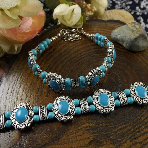 

Retro Flower BeadsTibetan Cute Beads Bracelet 2019 Fashion Classic Hot Folk Style Wholesale Female Bracelet Free Shipping