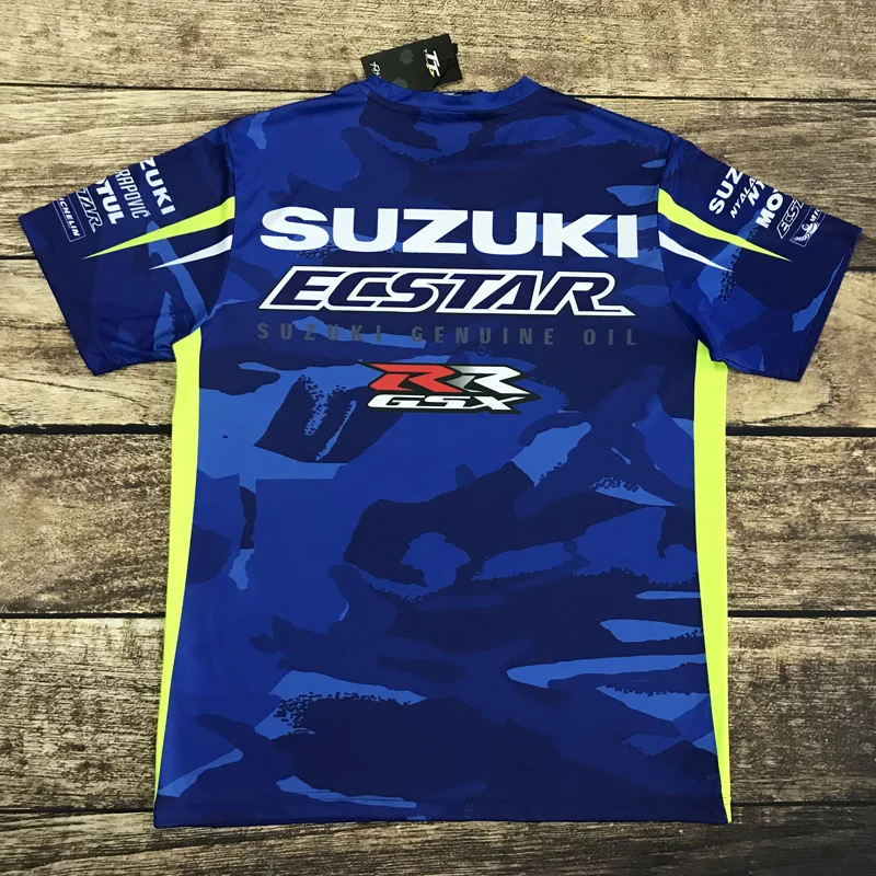 Camiseta suzuki moto rcycle Racing moto rbike одежда для мотокросса для езды на мотоцикле Мужская Повседневная дышащая одежда с коротким рукавом Футболка