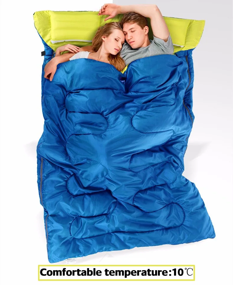 Naturehike 8 12 Cotton Double Sleeping Bag With Pillows Winter 12 Cotton Double Sleeping Bag