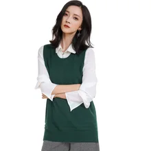 DILLY модная повседневная женская кашемировая шерстяная майка без рукавов свитер дизайн для женщин-GML7282