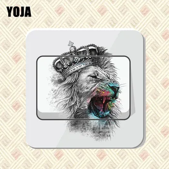 

YOJA Lion Head Coolest Artistic Switch Wall Sticker Room Decor Beautiful Colored Handsome 14ss0102