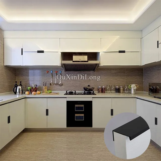 Hot 10pcs Modern Style Kitchen Door Furniture Handles Cupboard Hot 10pcs Modern Style Kitchen Door Furniture Handles Cupboard Drawer Wardrobe Cabinet Invisible Hidden Pulls