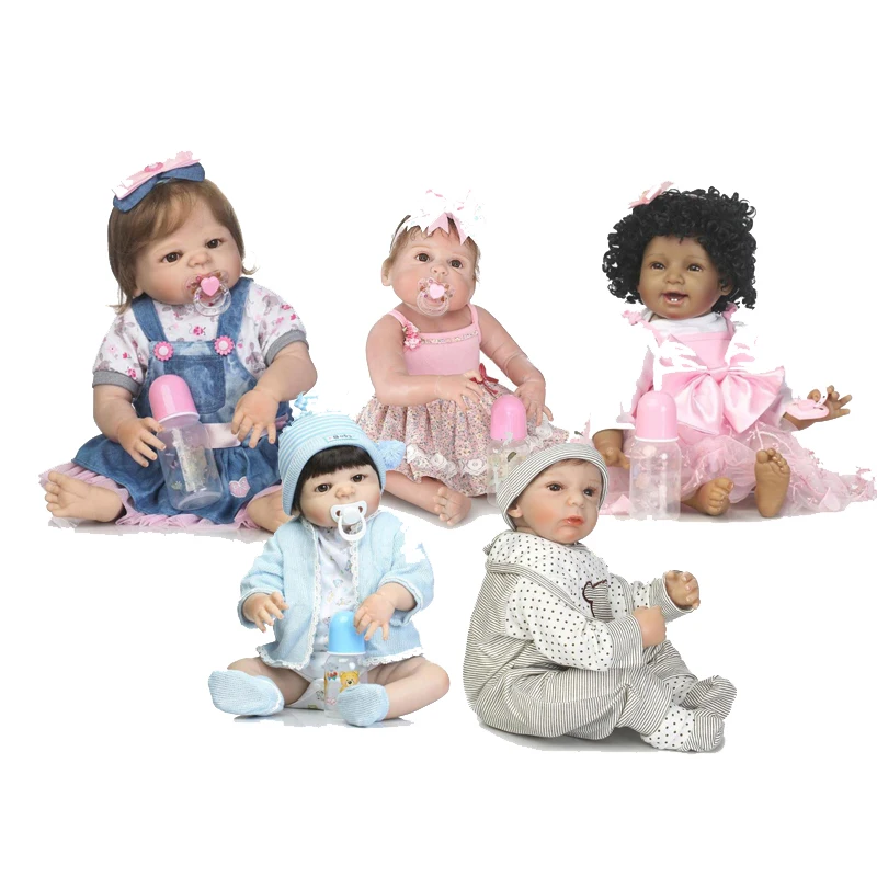 

Lovely Lifelike Reborn Baby Doll Toy with Clothes Soft Silicone Simulated Reborn Baby Kids Playmate Appease Accompany Doll Toy