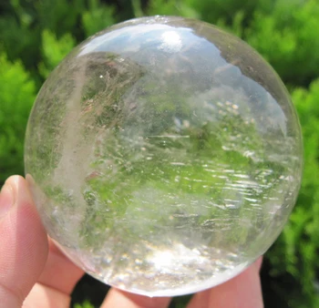 

1.02b NATURAL CLEAR QUARTZ CRYSTAL SPHERE BALL Healing