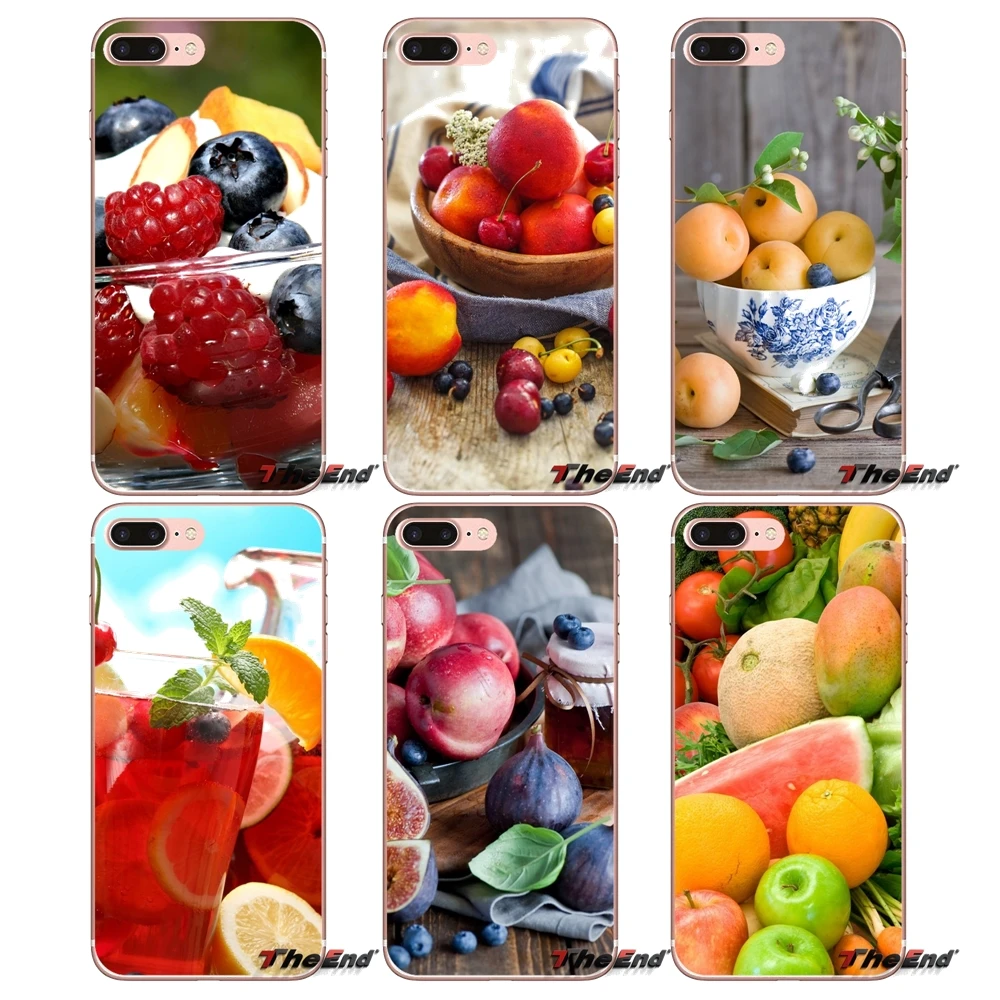 Продукты питания фрукты ягоды для iPhone X 4 4S 5 5S 5C SE 6 6S 7 8 Plus Samsung Galaxy J1 J3 J5 J7 A3 A5 2016 2017