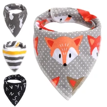 Многоразовые детских слюнявчиков, принт хлопок Материал треугольные детские нагрудники Регулируемый питание для кормления ребенка бандана нагрудник нагрудники DS39