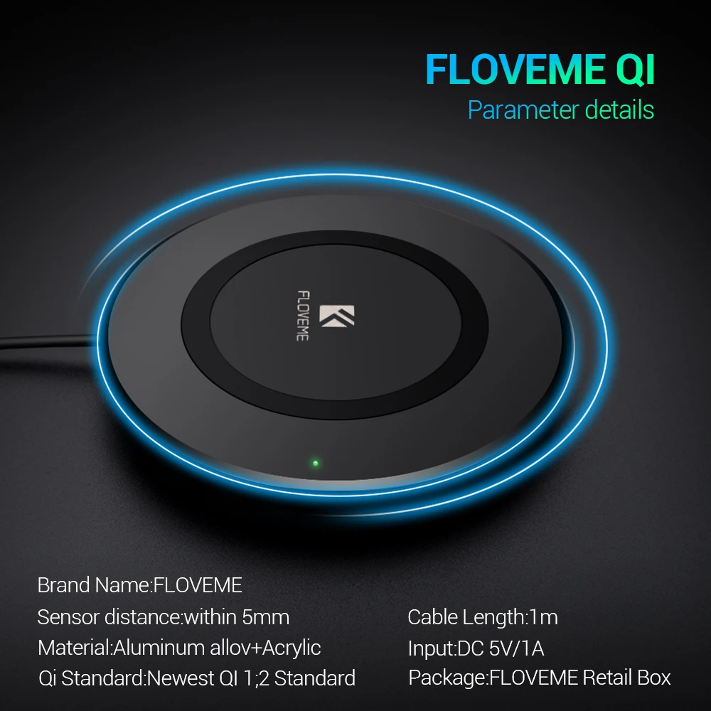 FLOVEME QI Беспроводной Зарядное устройство для iPhone X Xs Max Xr 8 плюс зарядки samsung Note9 S9 S8 S7