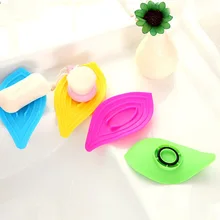 Форма листа Нескользящие раковина губка мыльница листья мыльницей стока и чистке Пластик мыльница Кухня Аксессуары для ванной комнаты