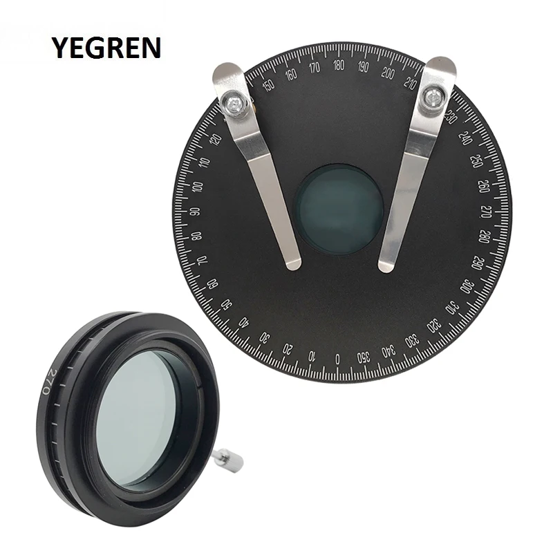 Stereo Microscope Simple Polarized Device Objective & Working Stage Polarized Lens Working Stage with 360 degree Scale and Clips