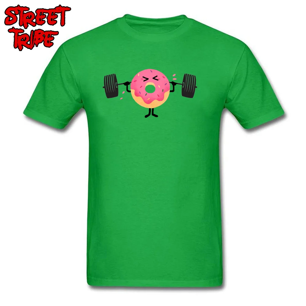 Donut Fitness Tops & Tees Fashion O Neck Printed On Short Sleeve 100% Cotton Man T Shirt Classic T Shirt Top Quality Donut Fitness green