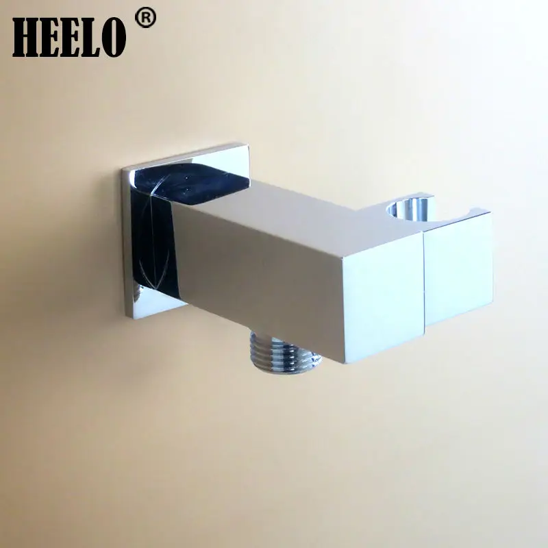 Square Brass dual function swivelling hand shower holder hand held hook
