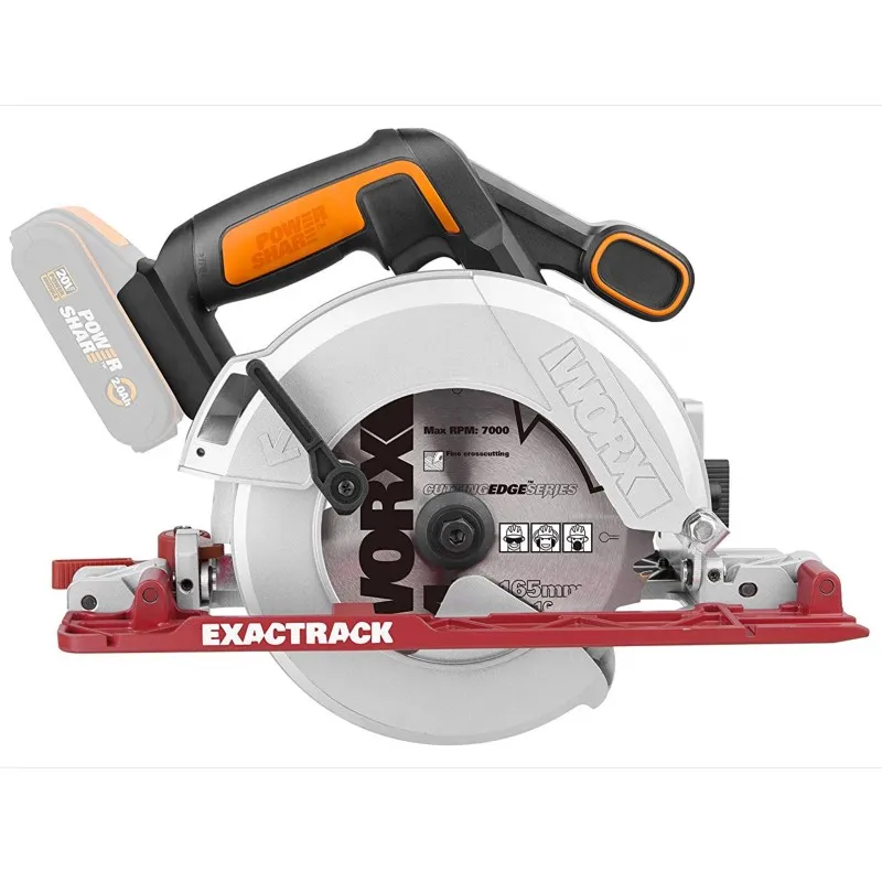 

WORX ExacTrack 20V 6-1/2" Cordless circular saw, which easier with the new ExacTrack
