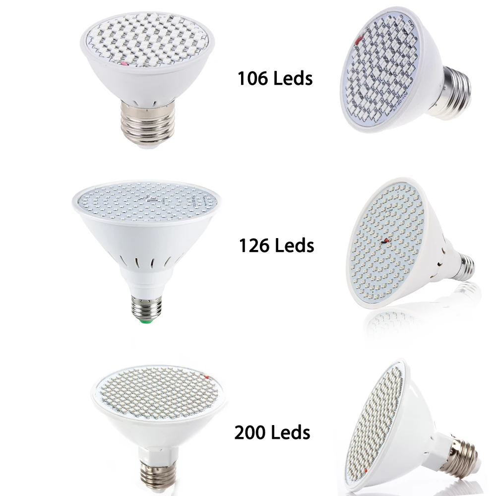 

LED Grow Light Bulb AC220V Full Spectrum 60LEDs / 106LEDs / 126LEDs /200LEDs Red Blue LED Plant Growth Light for Indoor Plants