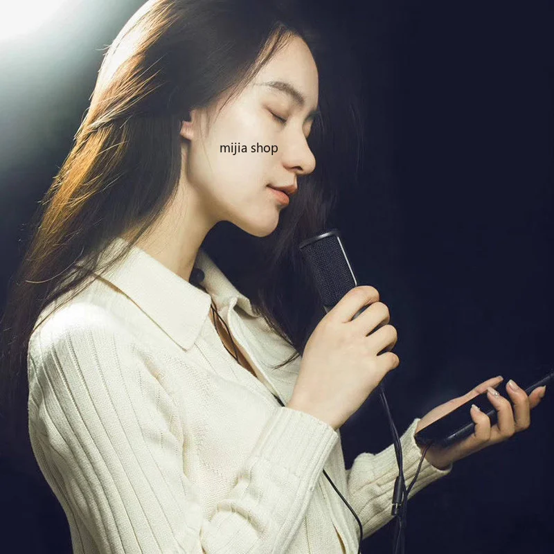 Xiao mi crophone Караоке Пение Профессиональный цифровой HD шумоподавление в режиме реального времени ушной mi Профессиональный HIFI мобильный телефон KTV mi c