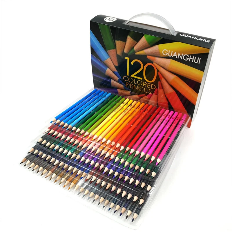 Online 120 teile los 120 Farben Wood Buntstift Malerei Zeichnung Schreibwaren Künstler Öl Farbe Skizze Kunst Bleistifte Geschenke School Supplies