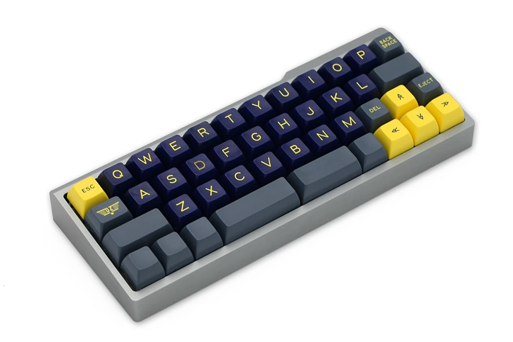  Anodized Aluminium case for bm43a bm43 40% pcb custom keyboard acclive angle black silver grey yell