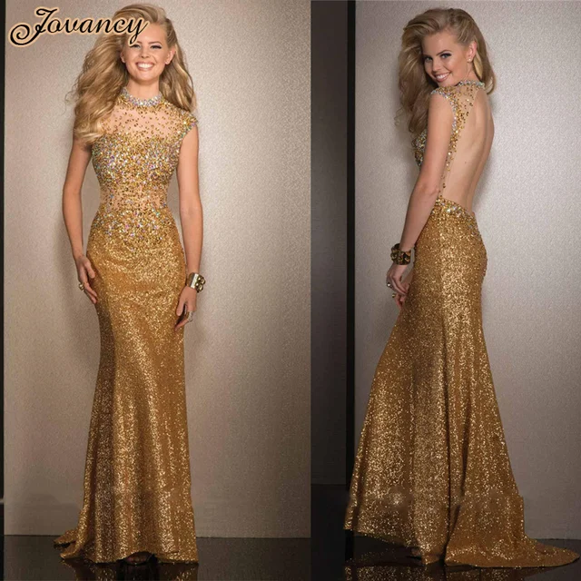 Gold Pageant Dresses for Women