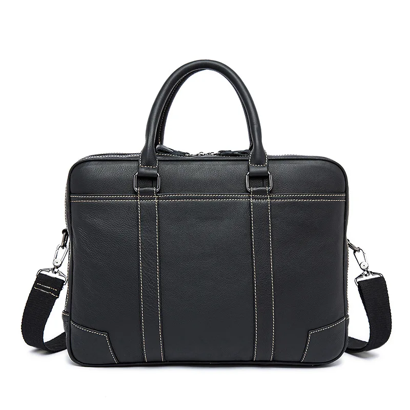 

2018 Genuine Leather Handbag Men's briefcase Bag High Capacity Business Messenger Handbags Men Bags Leather Satchel Briefcase