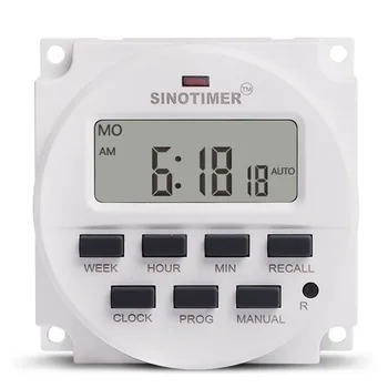 

Digital Time Switch Relay Timer Control 12V Weekly 7 Days Programmable Countdown Recall for Electric Appliance