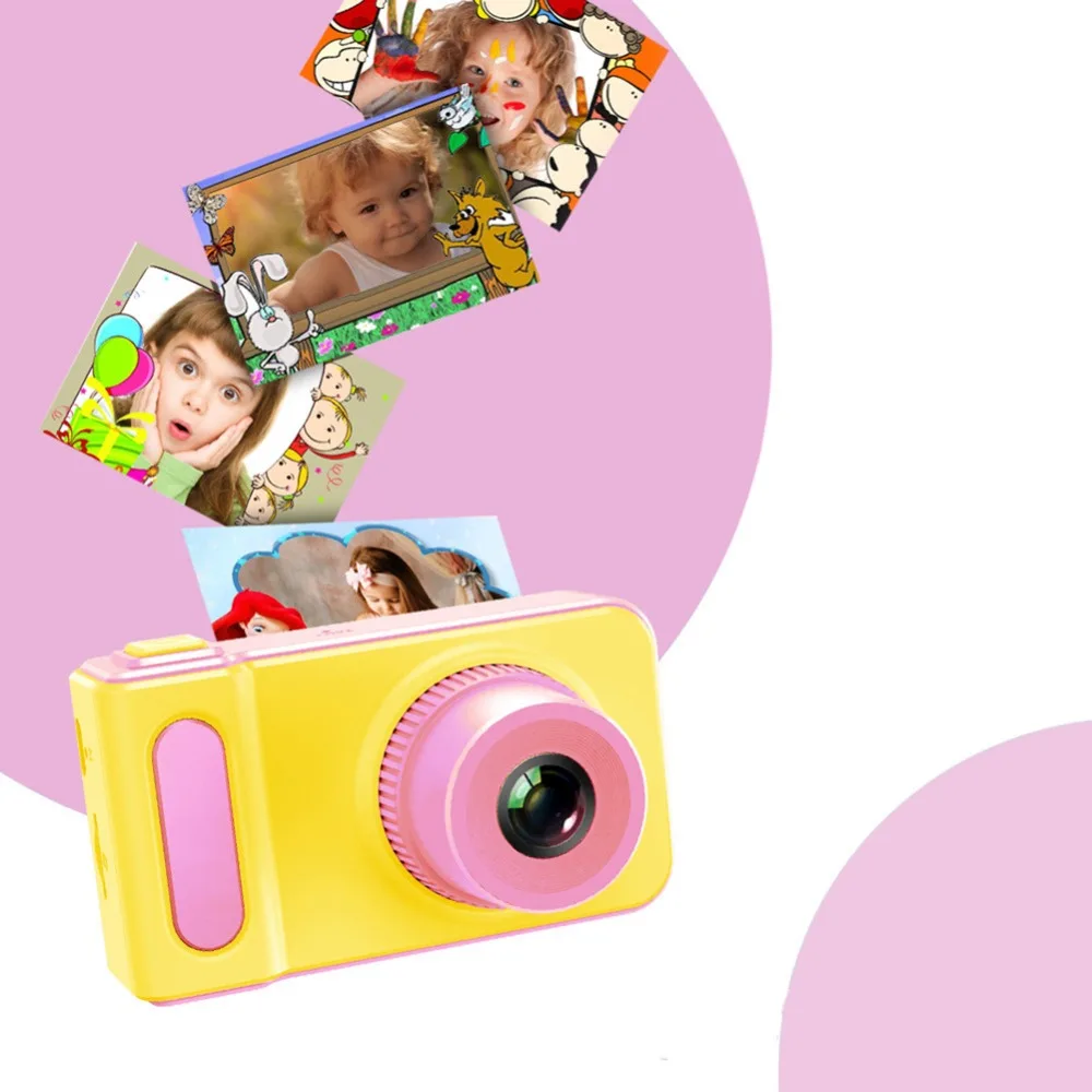 Портативная детская мини цифровая камера Chirld 2 дюймов мультяшная Милая камера игрушки Детский подарок на день рождения HD 1080 P игрушечная камера для малышей