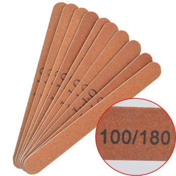 1 Piece 100/180 Double Side Professional Slim Sandpaper Nail File For Salon Manicure UV Gel Tips Pedicure Tool