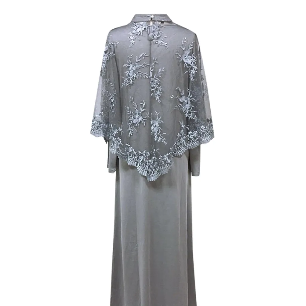 Мусульманское Платье макси с вышивкой Абая с объемным цветочным рисунком, кардиган, длинные халаты, длинное платье, мусульманская одежда макси из кусков 4,10 - Цвет: GY