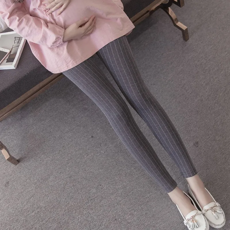 PLAMTEE Spring Maternity Leggings Striped Printing Elastic Waist Belly Pants For Pregnant Women Maternity Clothing M-XL 2018 PLAMTEE Spring Maternity Leggings Striped Printing Elastic Waist Belly Pants For Pregnant Women Maternity Clothing M-XL 2018
