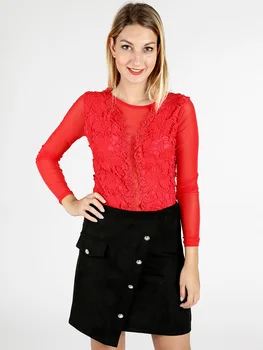 

Body with transparencies and lace