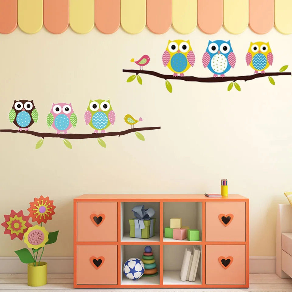 Owl Wall Stickers For Kids Rooms A16 (3)
