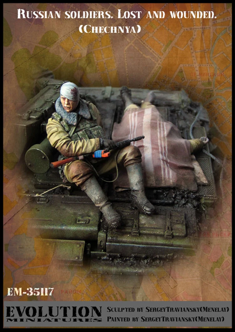 

1/35, Russian soldiers. Lost and wounded, Resin Model Soldier GK, World War II military theme, Unassembled and unpainted kit