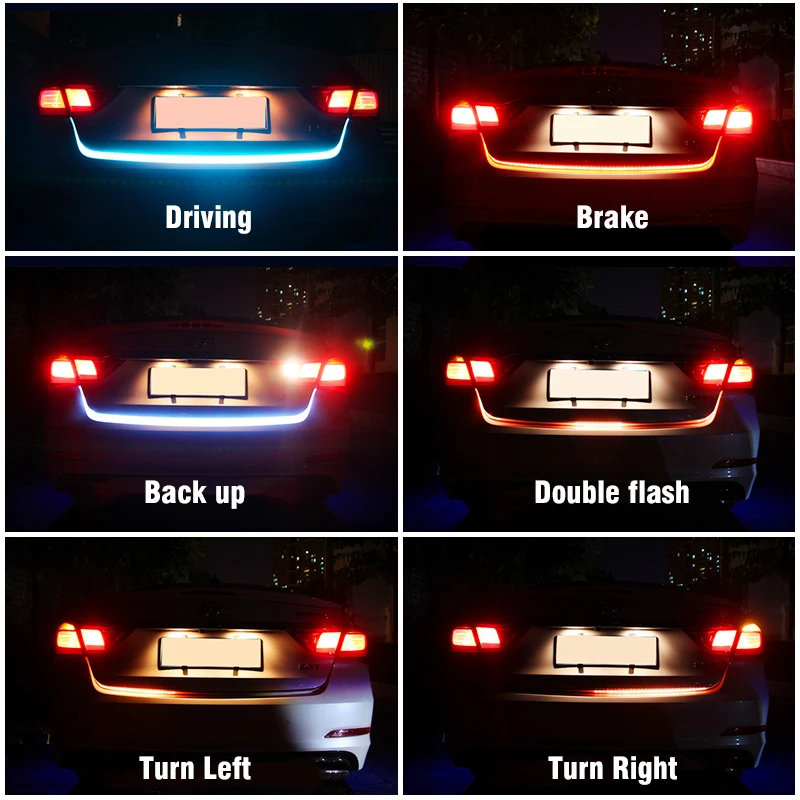 OKEEN 12V Car RGB Undercarriage Led trunk strip Light Luggage