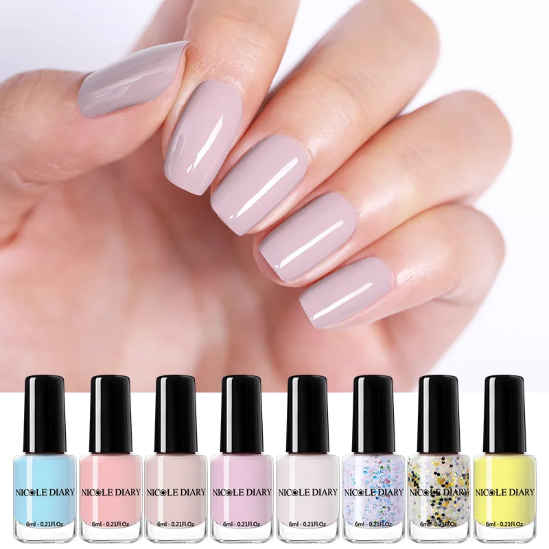 

NICOLE DIARY Peel Off Nail Polish Sunlight Sensitive Color Changing Nail Polish Varnish Colorful Manicure Nail Art Decoration