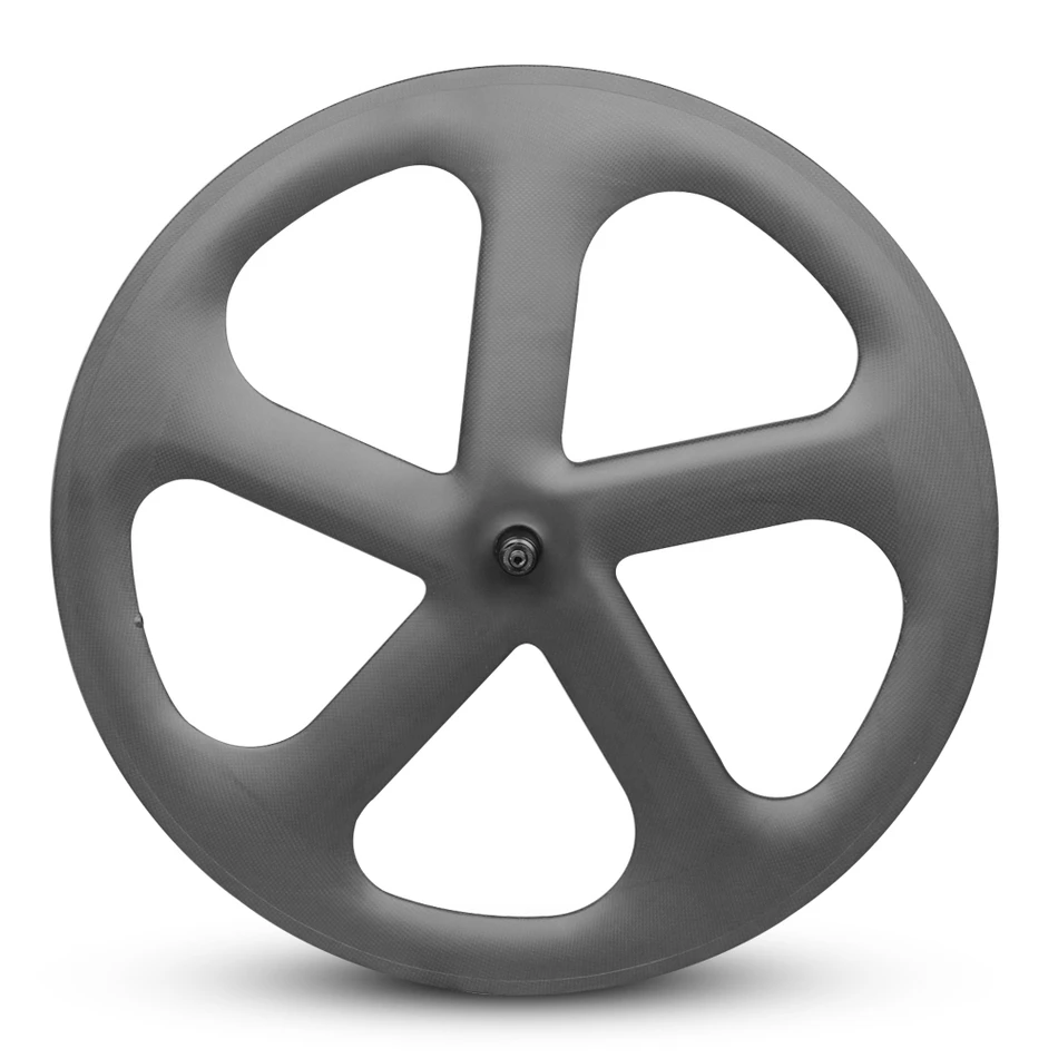 700c track bike wheel carbon 5 spokes wheels 3K/UD matte or glossy