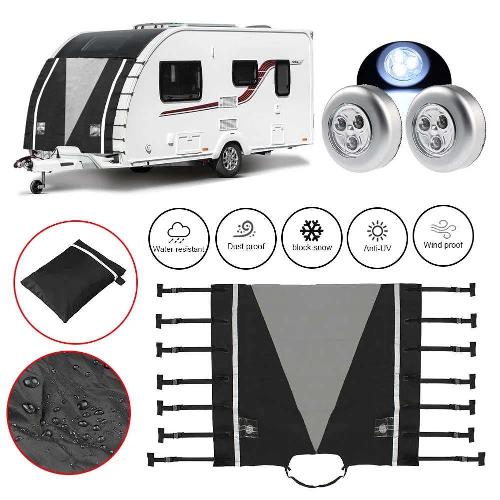 

Practical Anti Impact With LED Light Cushioning Front Towing Cover Protective Reflective Strip Dustproof Caravan Use Replacement