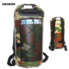 25L водонепроницаемые сумки для плавания, сетчатый мешок для хранения, сумка для речного треккинга, рафтинга, уличная камуфляжная сумка для плавания в комплекте с рюкзаком