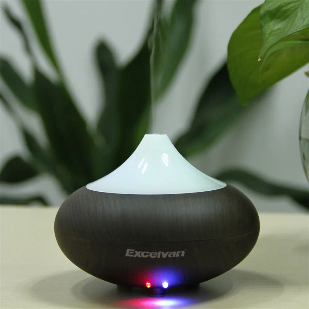 Excelvan Aroma Diffuser Ultrasonic Humidifier Air Mist Aromatherapy Purifier Dark Woodgrain GX-02K UK Plug- Best Selling 3