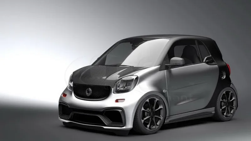 FRP стекловолокно комплект для тела подходит для 15-17 Smart Fortwo C453 Forfour W453 AMG стиль спереди и для заднего бампера боковые юбки крыша спойл крыло