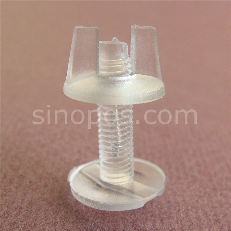 Clear Plastic Viking Fasteners, binding screws wing nut bolt corrugated construction display