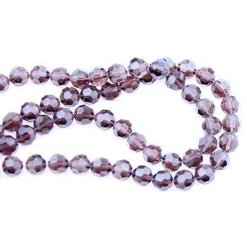 

6mm K9 Crystal 32 Faceted Ball Beads Amethyst Glass Round Shape Loose Spacer Bead For Home Decoration