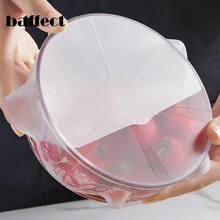 Seal Food Fresh Cover Reusable Silicone Wrap Stretch Vacuum Food Wrap Lip Microwave Refrigeratible Kitchen Bowl Dish Wrap Lip