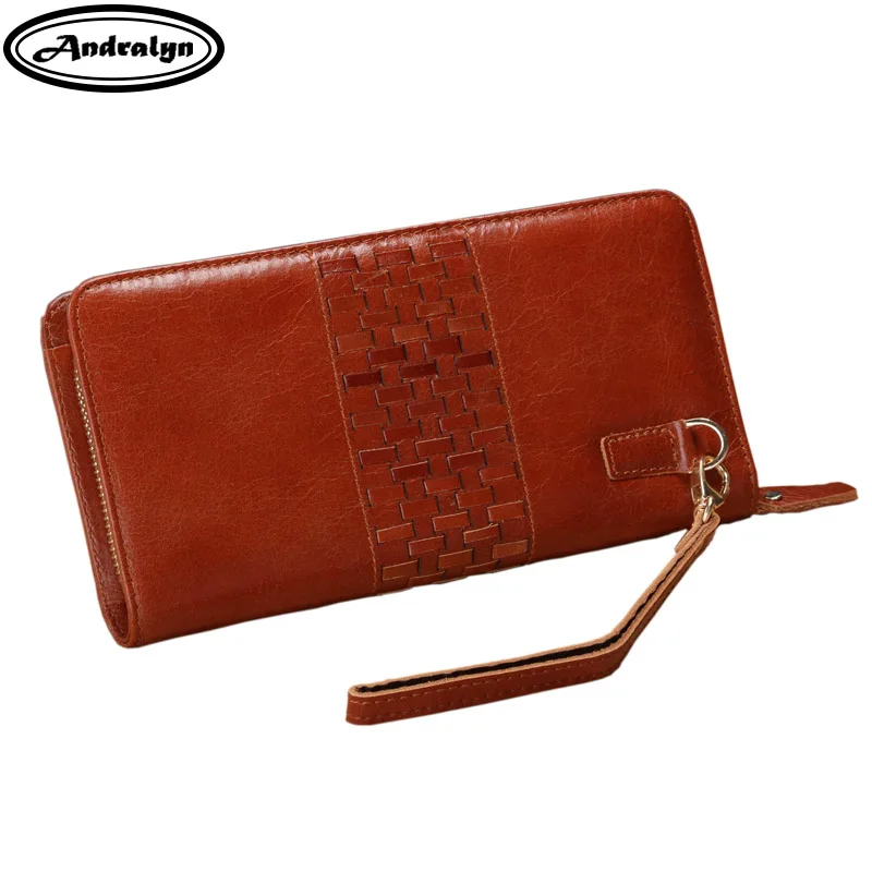 

Andralyn Luxury Cowhide Men Clutch Bag 2019 New Genuine Leather Long Wallet Men Phone Card Holder Purse Natural Leather Wallets