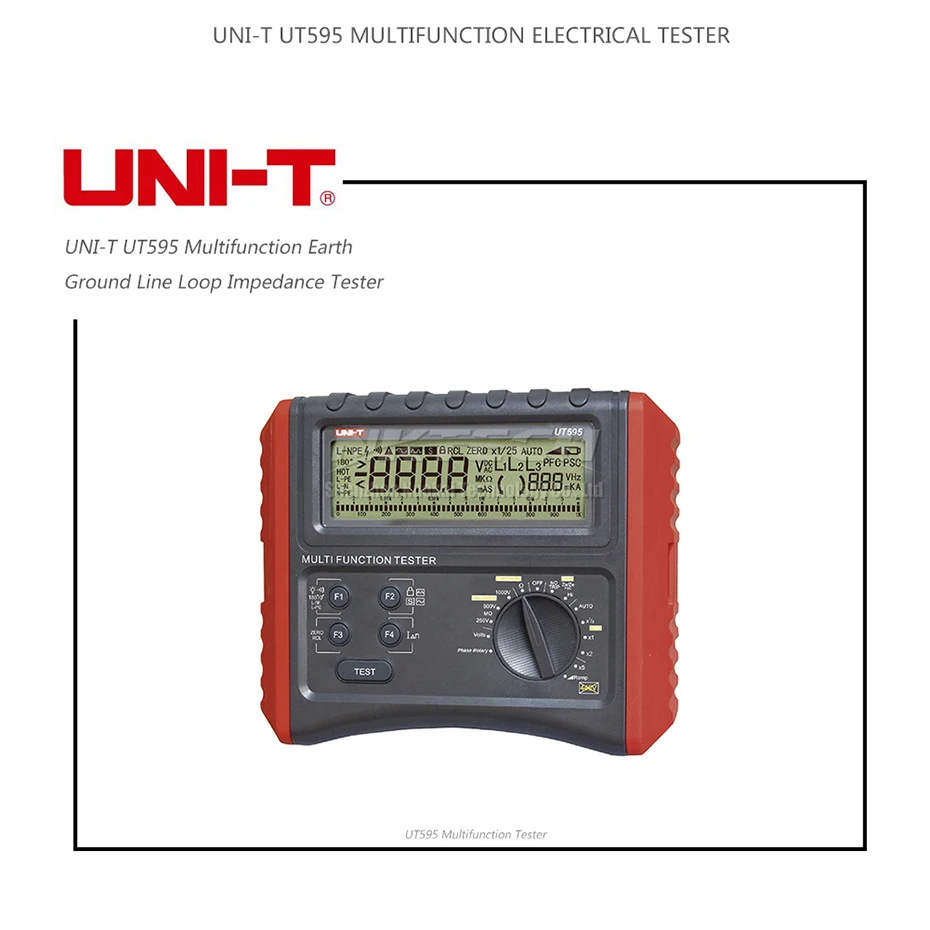 UNI-T UT595 Многофункциональный УЗО тестеры контура заземления линии петли сопротивление тестер Электрическая безопасность Сопротивление изоляции метр