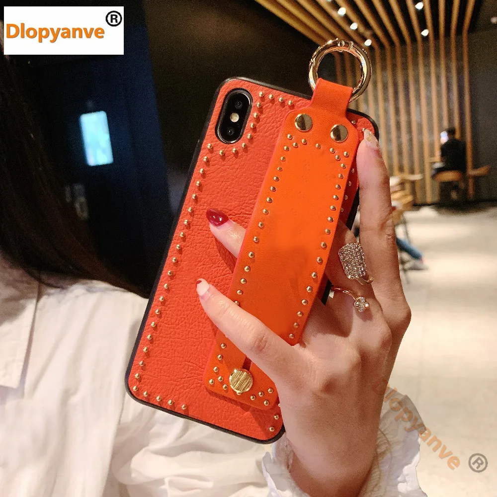 Модный портативный кожаный чехол для телефона для IPhone 11, 11Pro, X, XR, Max, 6, 6 S, 7, 8 Plus, чехол на запястье, защитный чехол для девочек, подарок