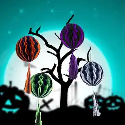 2 шт./компл. Хэллоуин бумажный шар Подвесная гирлянда подвесной орнамент украшение на празднование Хэллоуина