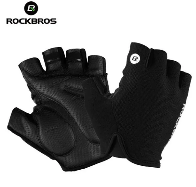 ROCKBROS велосипедные перчатки с полупальцами ударопрочные дышащие MTB горный