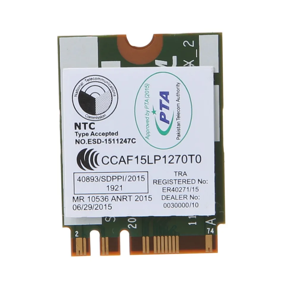 DW1820A BCM94350ZAE 802.11ac Bluetooth 4,1 867 Мбит/с M.2 NGFF беспроводная карта Wi-Fi для ноутбуков Dell компьютеры
