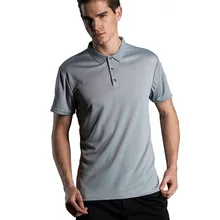Быстросохнущая приталенная Мужская рубашка поло, однотонная дышащая модная мужская рубашка с коротким рукавом, дешевая брендовая рубашка