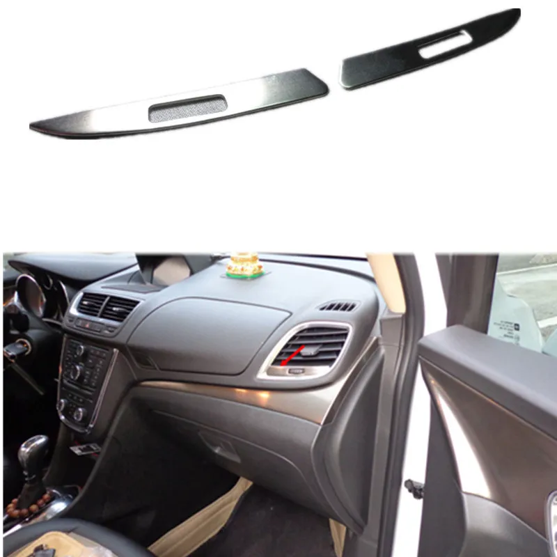 Car air conditioning outlet decoration cover for buick encore OPEL VAUXHALL MOKKA abs chrome 2pcs per set |